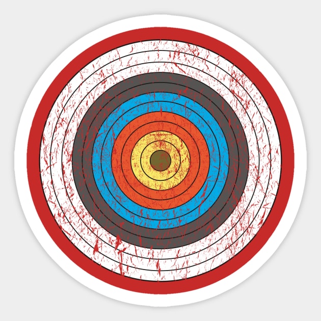 Vintage Archer Archery Target Sticker by vladocar